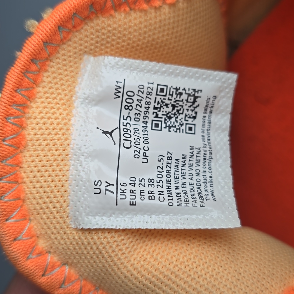 Jordan Westbrook One Take Mango Aqua Woman's Size 8.5 Tag Reads 7Y - Picture 3 of 17